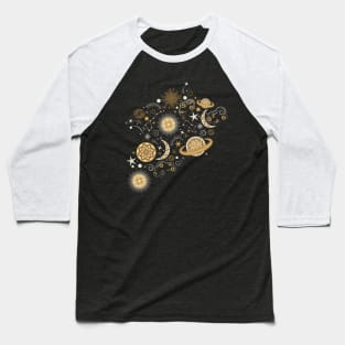 Galaxy Mandala- Bohemian Space Adventure Baseball T-Shirt